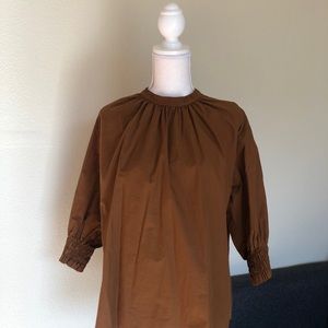 Uniqlo Ruched Sleeve Blouse